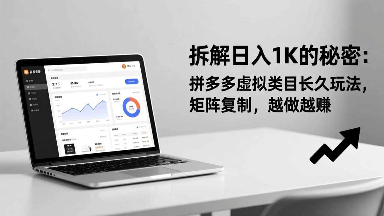 拆解日入 1K 的秘密：拼多多虚拟类目长久玩法，矩阵复制，越做越赚-黑猫博客