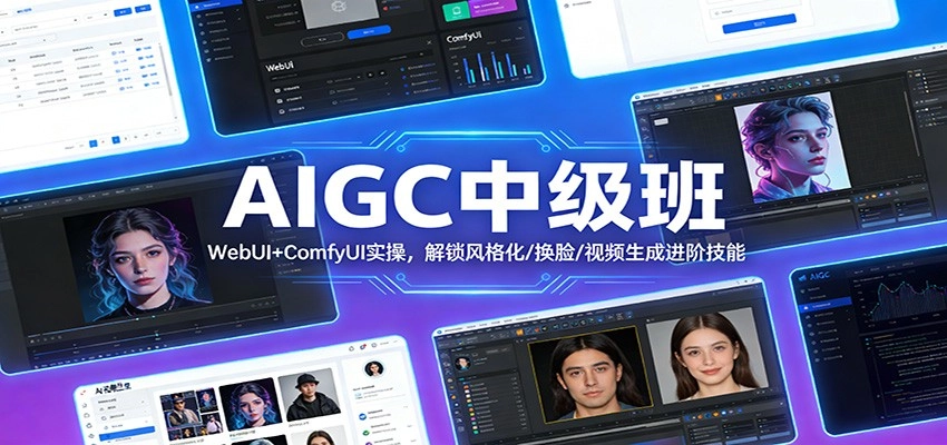 AIGC中级班：WebUI+ComfyUI实操，解锁风格化/换脸/视频生成进阶技能-黑猫博客