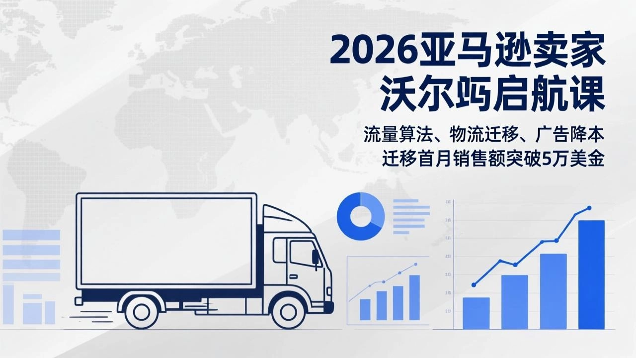 2026亚马逊卖家沃尔玛启航课，流量算法、物流迁移、广告降本，迁移首月销售额突破5万美金-黑猫博客