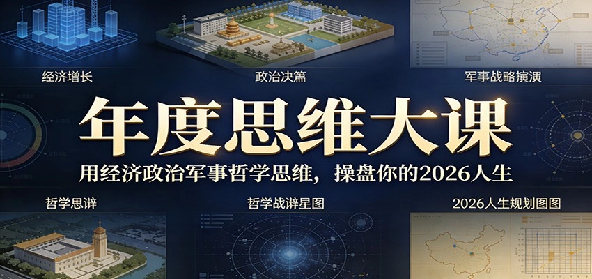 年度思维大课，用经济政治军事哲学思维，操盘你的2026人生-黑猫博客