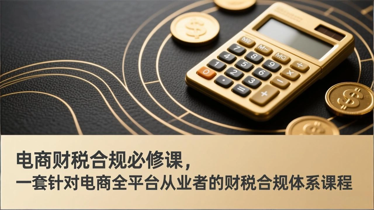 电商财税合规必修课，是一套针对电商全平台从业者的财税合规体系课程-黑猫博客