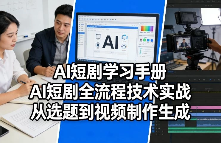 AI短剧学习手册，AI短剧全流程技术实战，从选题到视频制作生成-黑猫博客