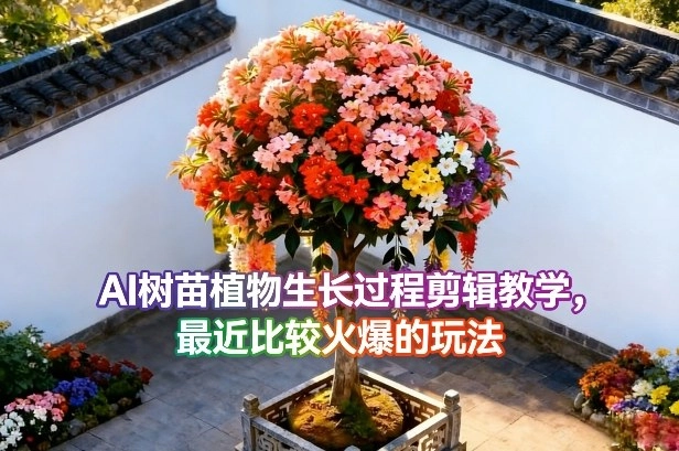 AI树苗植物生长过程剪辑教学，最近比较火爆的玩法-黑猫博客
