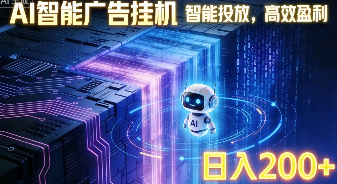 ai智能广告挂机项目，合规挂载广告即可赚取收益，单日收益可达400～500+-黑猫博客