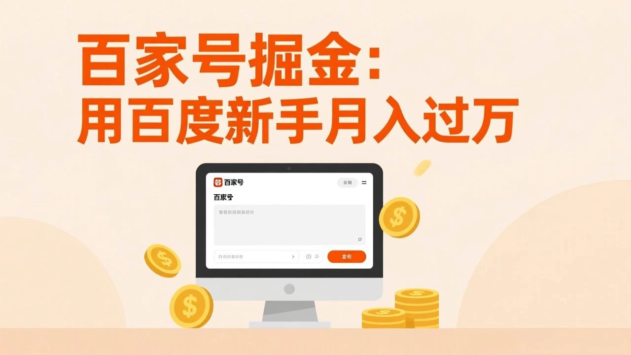 百家号掘金：用百度新手月入过万，日入300，无需引流，全新手机搬砖项目-黑猫博客