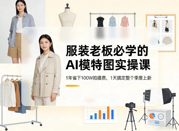 服装老板必学的AI模特图实操课，1年省下100W拍摄费，1天搞定整个季度上新-黑猫博客