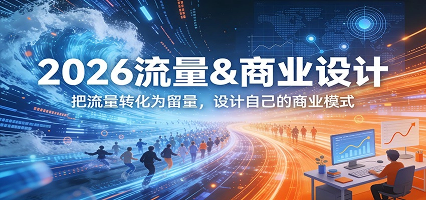 2026流量&商业设计，把流量转化为留量，设计自己的商业模式-黑猫博客