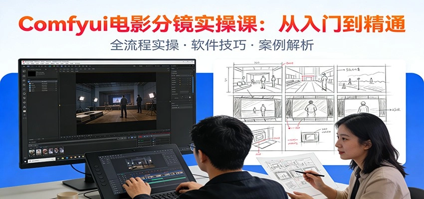 ComfyUI电影分镜实操课：分镜一致性，全流程AI视频制作，零基础也能做专业分镜-黑猫博客