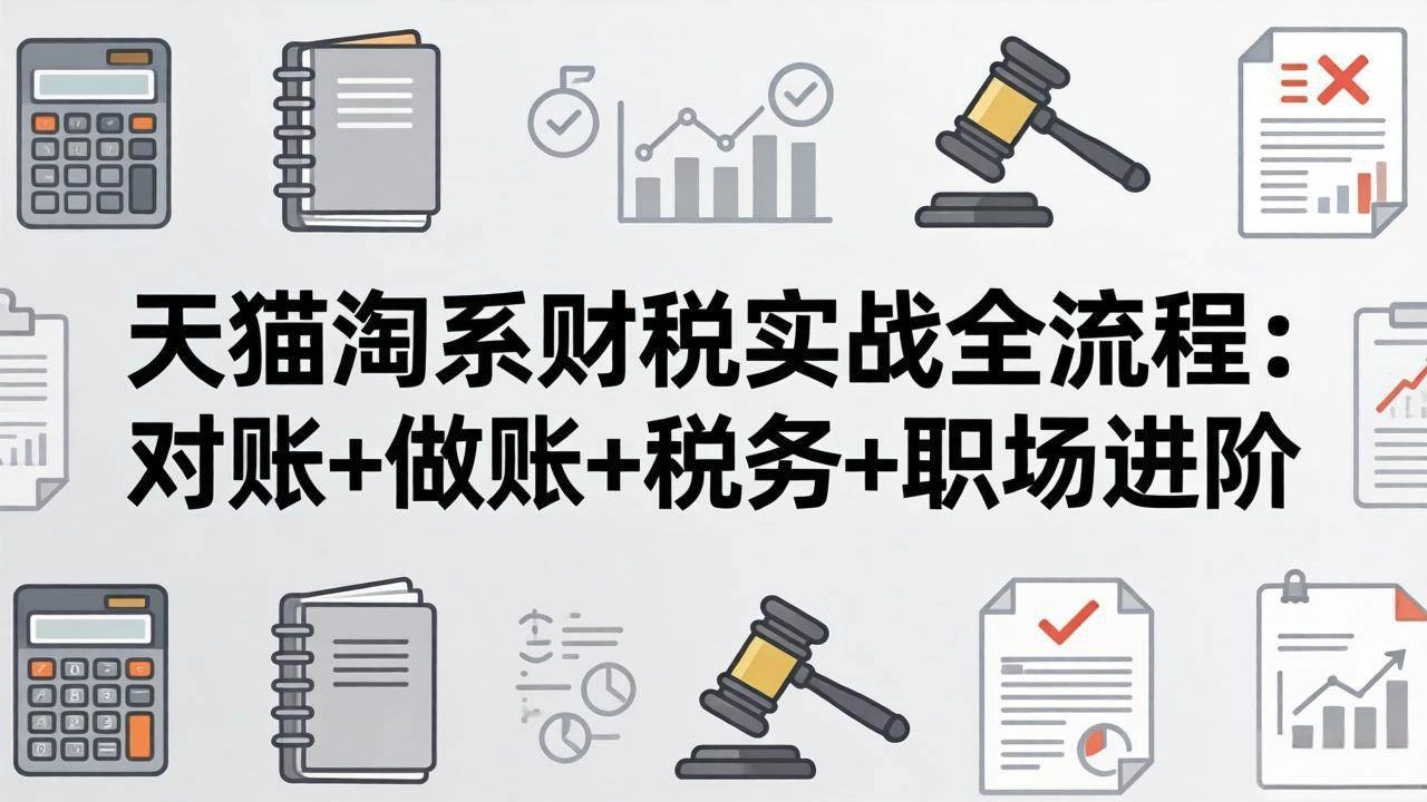 （17676期）天猫淘系财税实战全流程：对账+做账+税务+职场进阶，手把手吃透平台财税每一环-黑猫博客