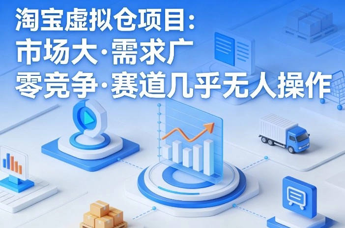淘宝虚拟仓项目，市场大，需求广，零竞争，赛道几乎没人操作-黑猫博客